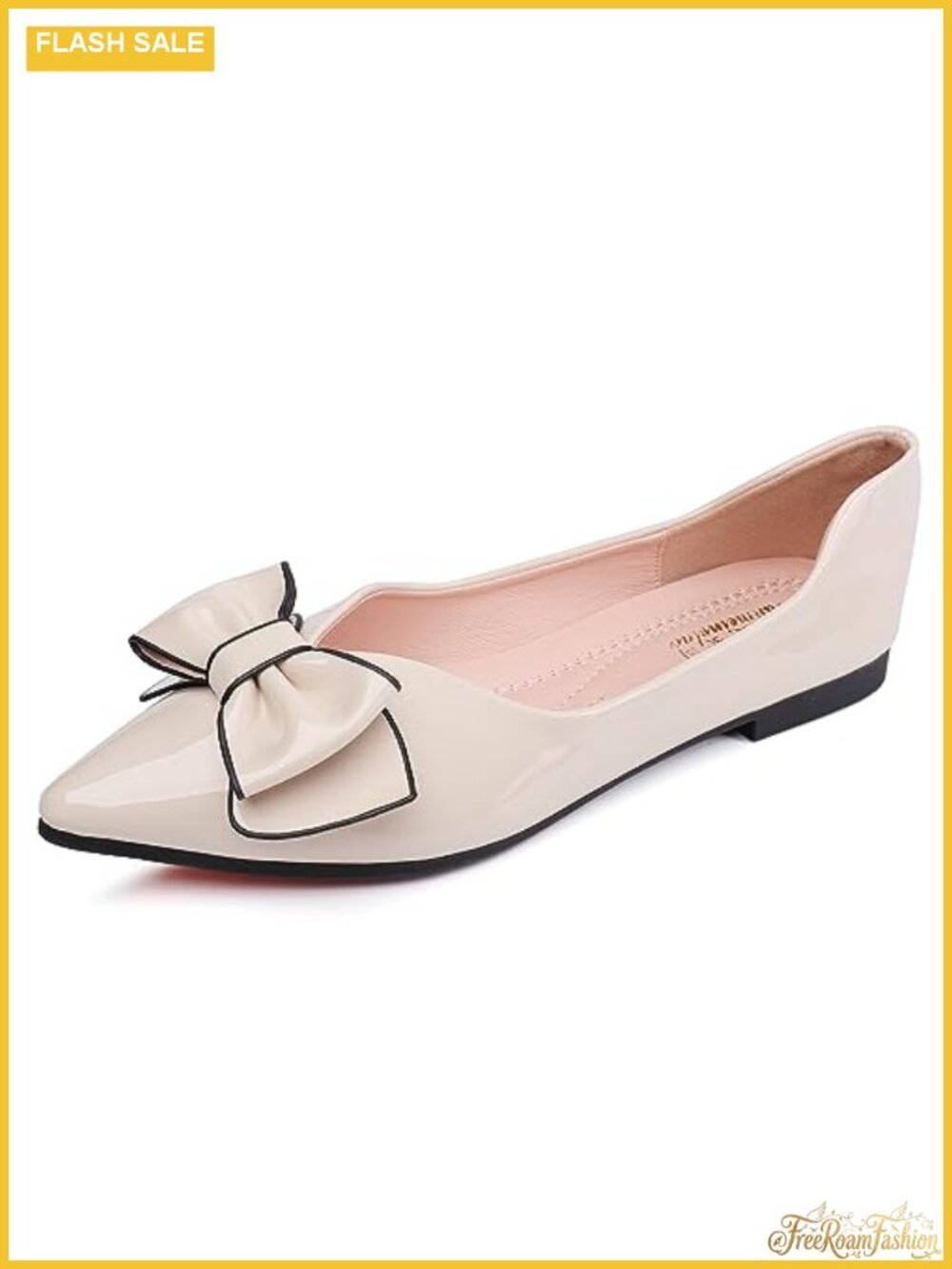 Leather Pointed Toe Slip-On Ballet Flats